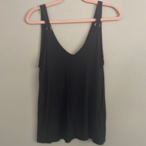 Abercrombie Black Tank w Rings